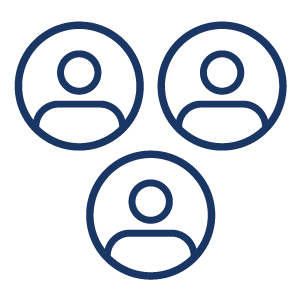 illustration of three people representing a team