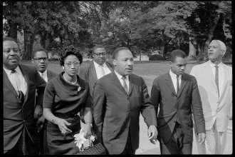 LBJ with Martin Luther King and cabinet meeting
