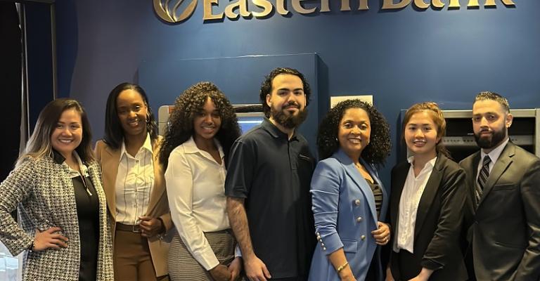 Trinh Ho (Vice President, Branch Manager, Dorchester, MA) with the Eastern Bank Dorchester branch team