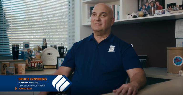 Bruce Ginsberg, founder and CEO of New England Ice Cream, sits at his desk and tells us what the secret to his success