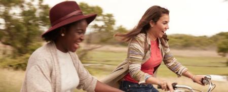 Woman cycling